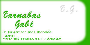 barnabas gabl business card
