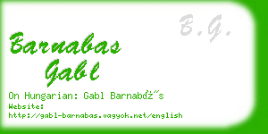 barnabas gabl business card